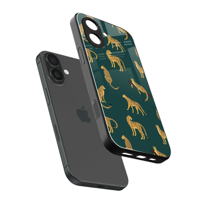 Fierce Spots sleek iphone 17 cover with tempered glass back and TPU edges
