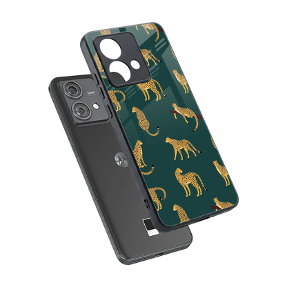 Fierce Spots sleek motorola edge 40 neo 5g cover with tempered glass back and TPU edges