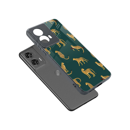 Fierce Spots sleek motorola edge 50 fusion cover with tempered glass back and TPU edges