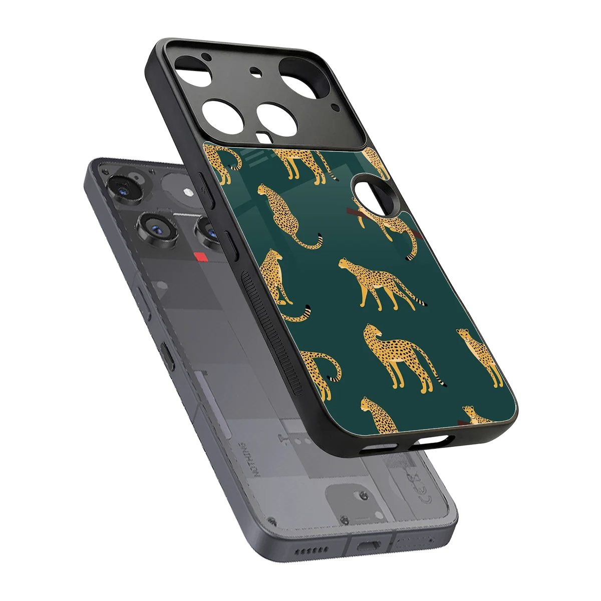 Fierce Spots sleek nothing phone 3 cover with tempered glass back and TPU edges