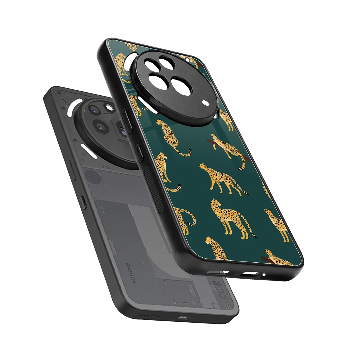 Fierce Spots sleek nothing phone 3a pro cover with tempered glass back and TPU edges