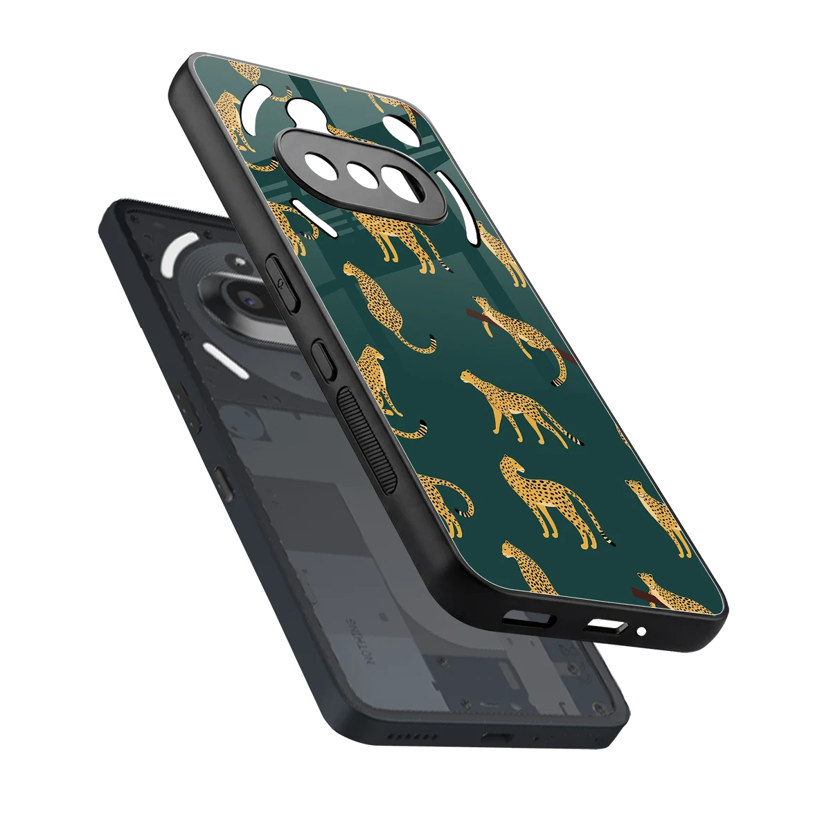 Fierce Spots sleek nothing phone 3a cover with tempered glass back and TPU edges
