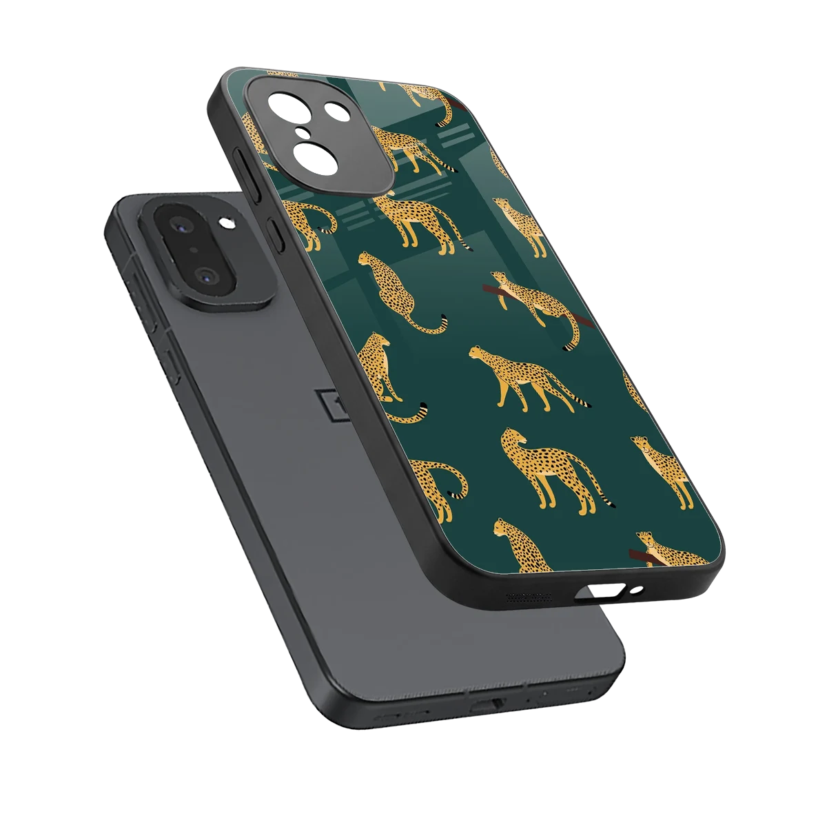 Fierce Spots sleek oneplus 15r cover with tempered glass back and TPU edges