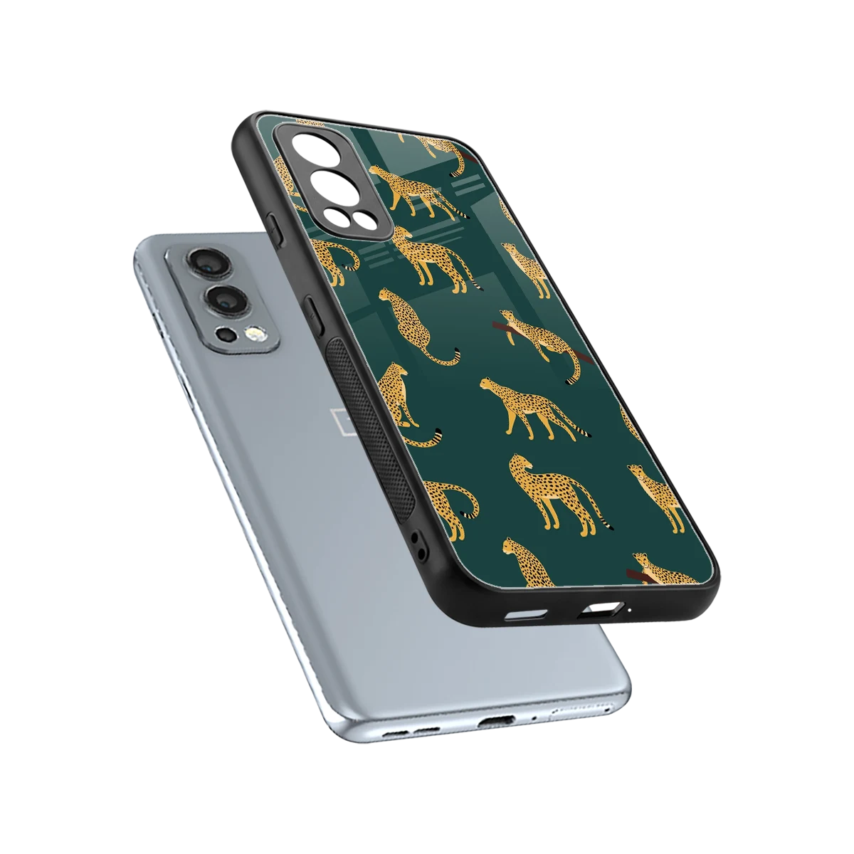 Fierce Spots sleek oneplus nord 2 cover with tempered glass back and TPU edges