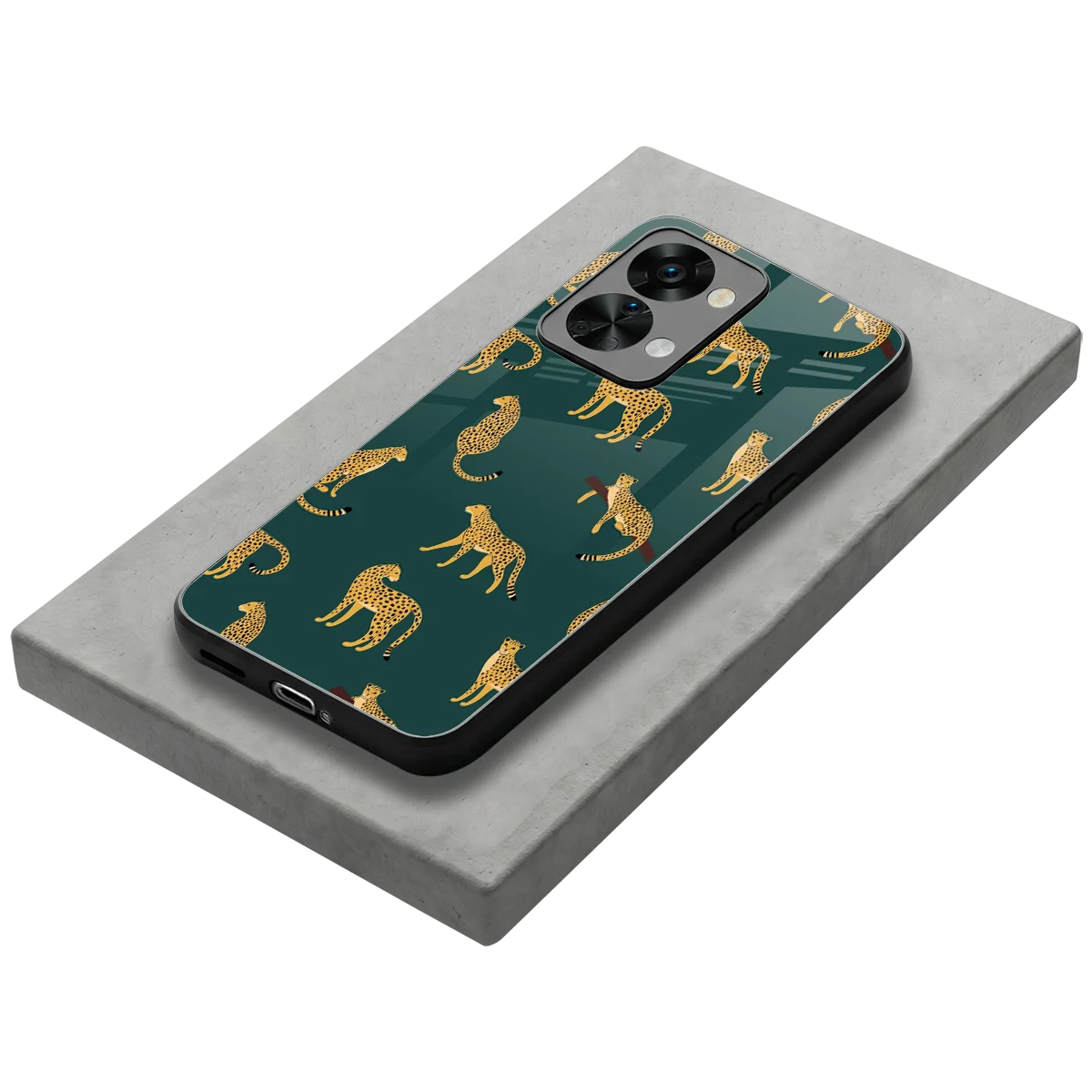 Fierce Spots stylish phone case for oneplus nord 2t | glossy glass and slim fit