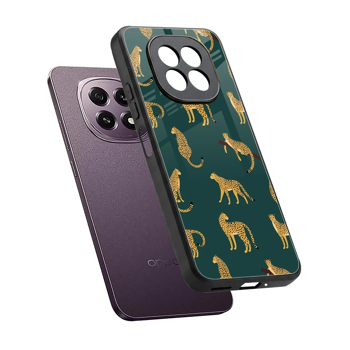 Fierce Spots sleek oppo f29 5g cover with tempered glass back and TPU edges