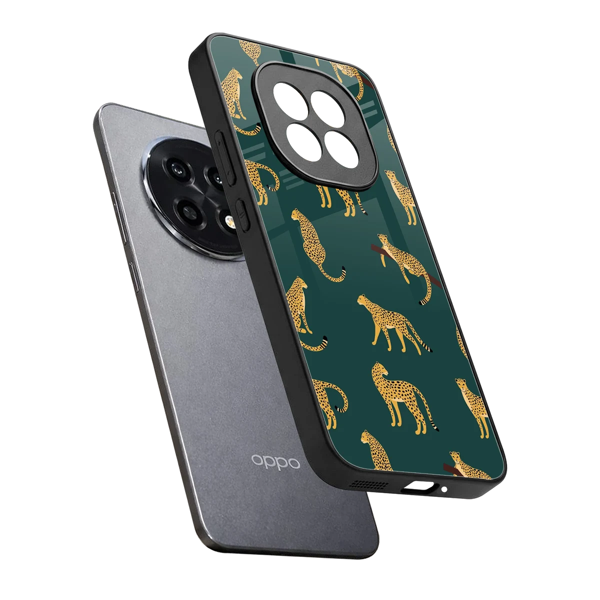 Fierce Spots sleek oppo f29 pro 5g cover with tempered glass back and TPU edges
