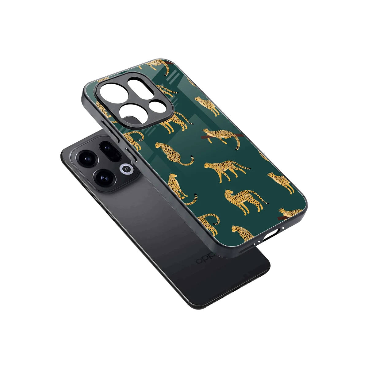Fierce Spots sleek oppo find x9 cover with tempered glass back and TPU edges