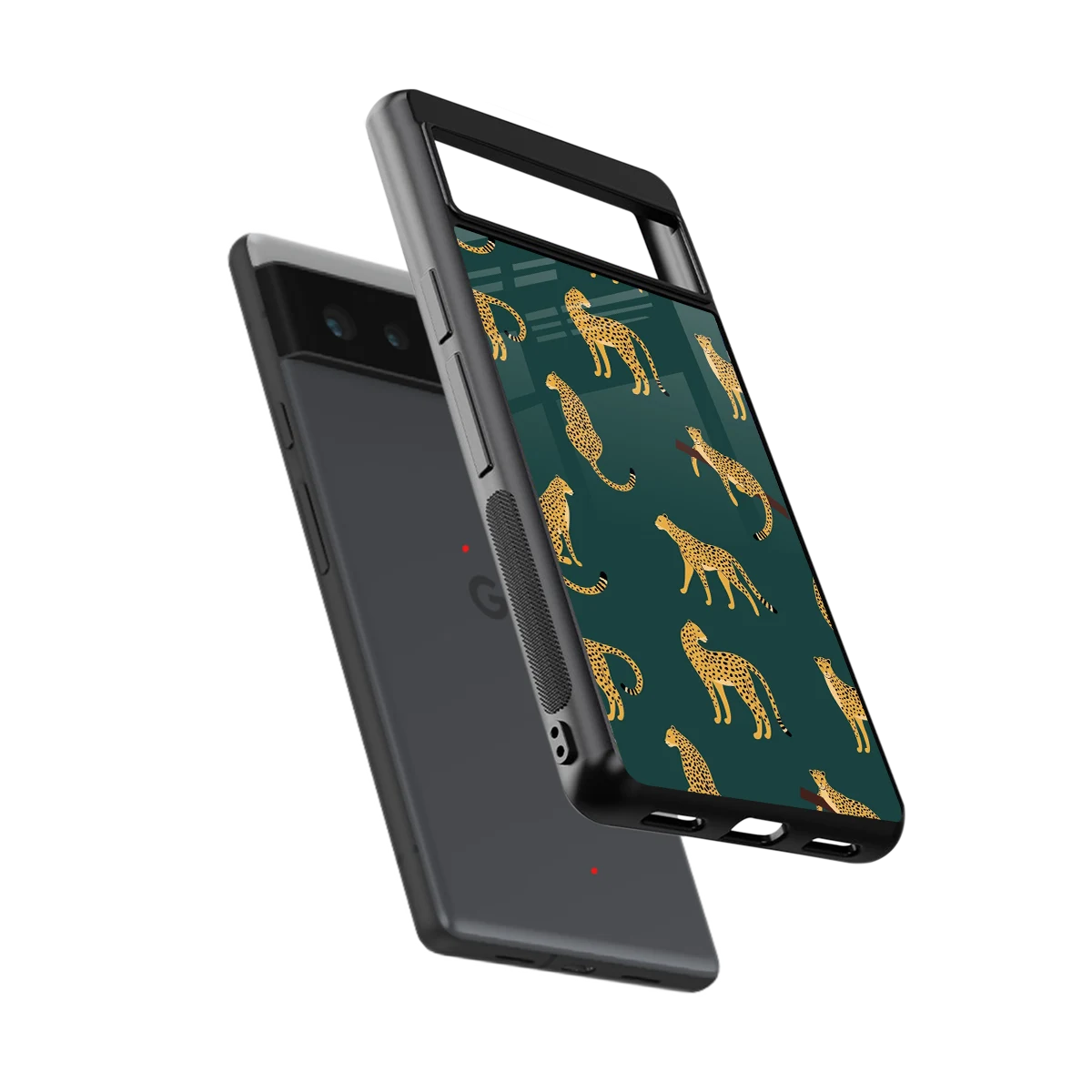 Fierce Spots sleek google pixel 6 cover with tempered glass back and TPU edges