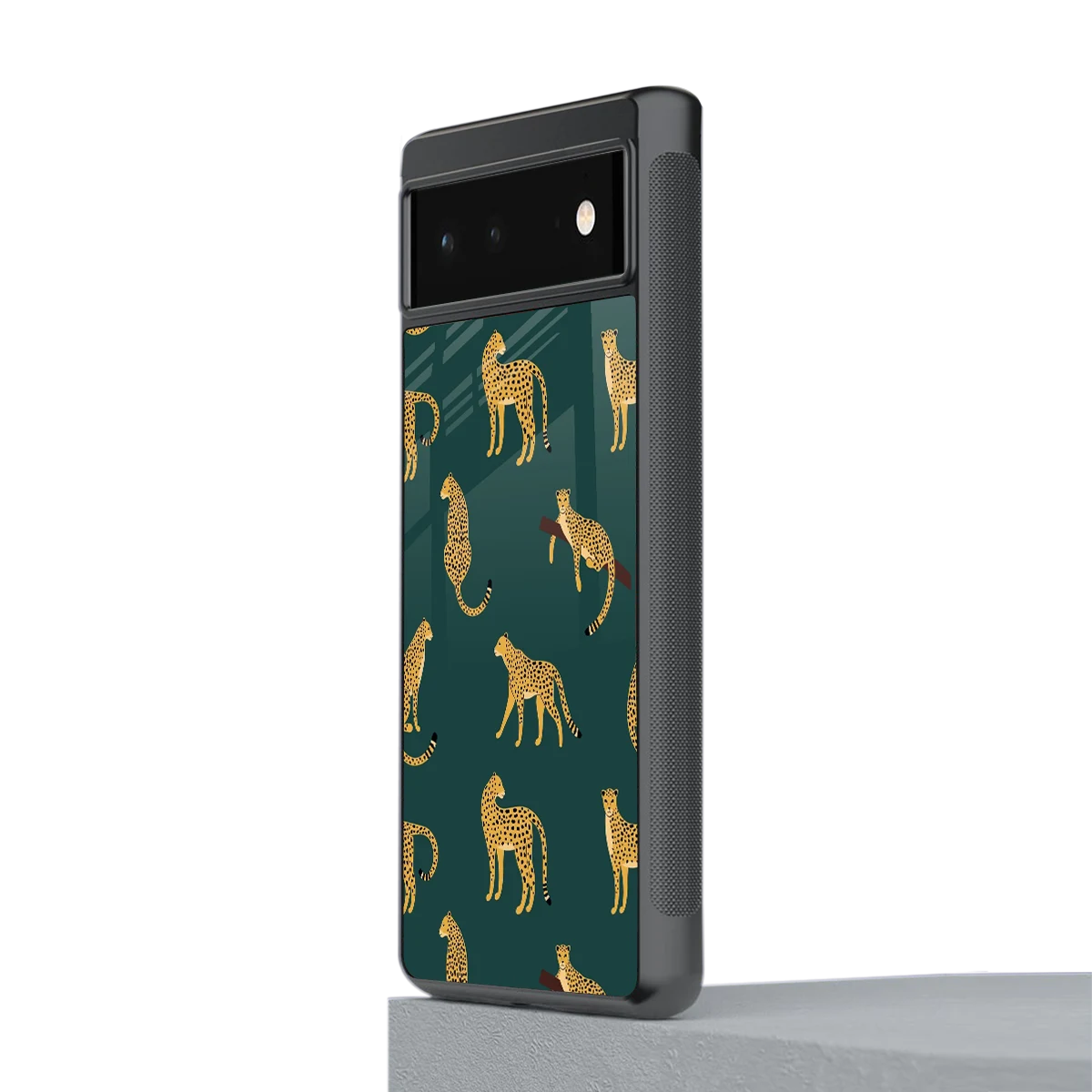 Fierce Spots stylish phone case for google pixel 6a | glossy glass and slim fit