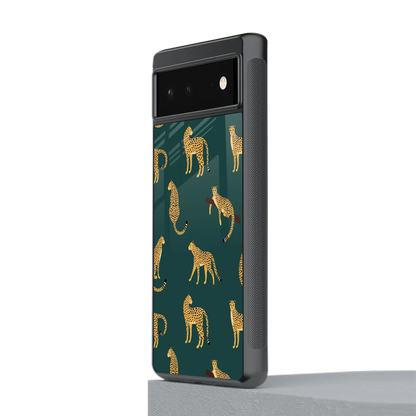 Fierce Spots stylish phone case for google pixel 6a | glossy glass and slim fit