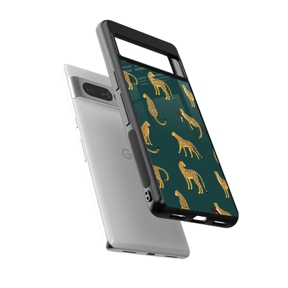Fierce Spots sleek google pixel 7 pro cover with tempered glass back and TPU edges
