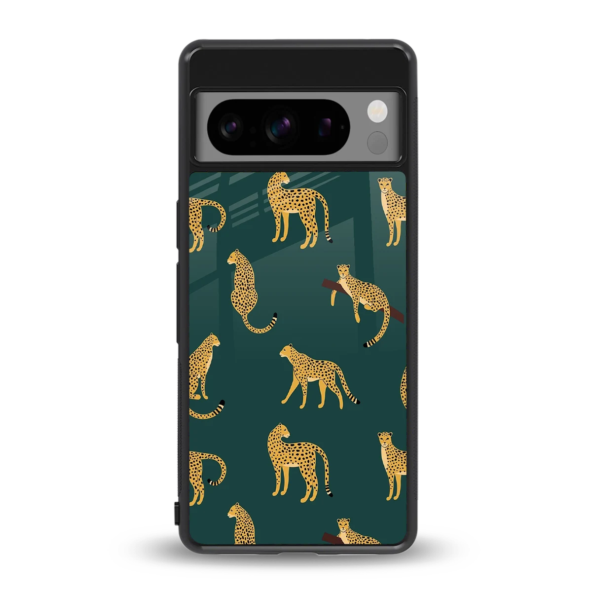 Fierce Spots back phone cover | glass case for google pixel 8 pro
