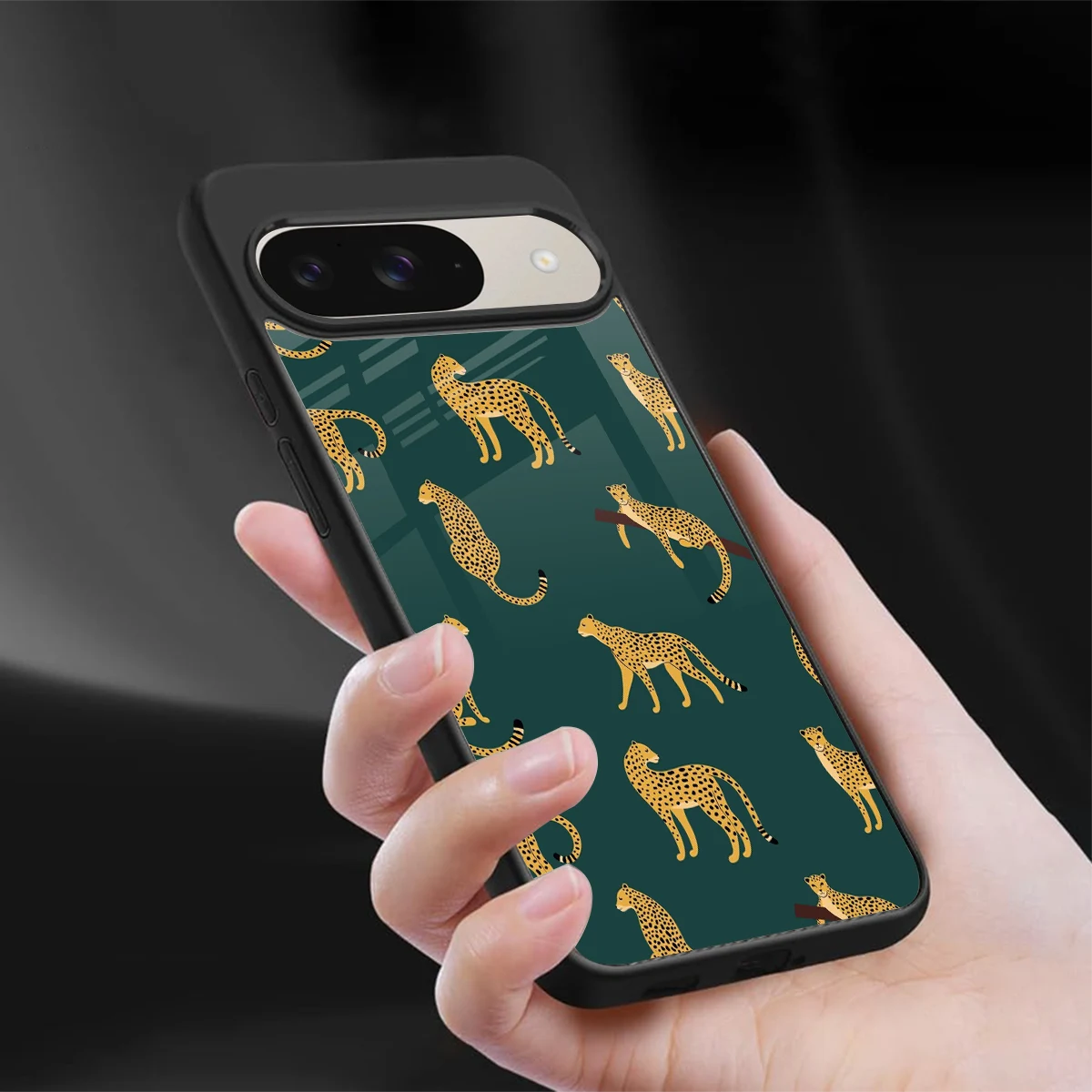 Fierce Spots sleek google pixel 9 cover with tempered glass back and TPU edges