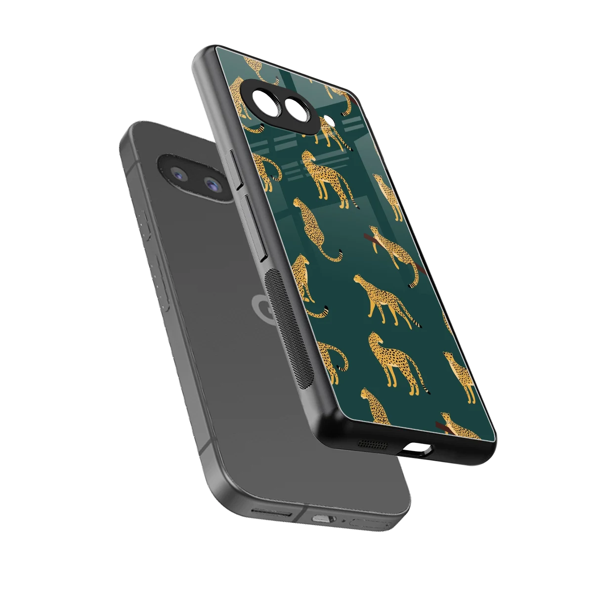Fierce Spots sleek google pixel 10a cover with tempered glass back and TPU edges