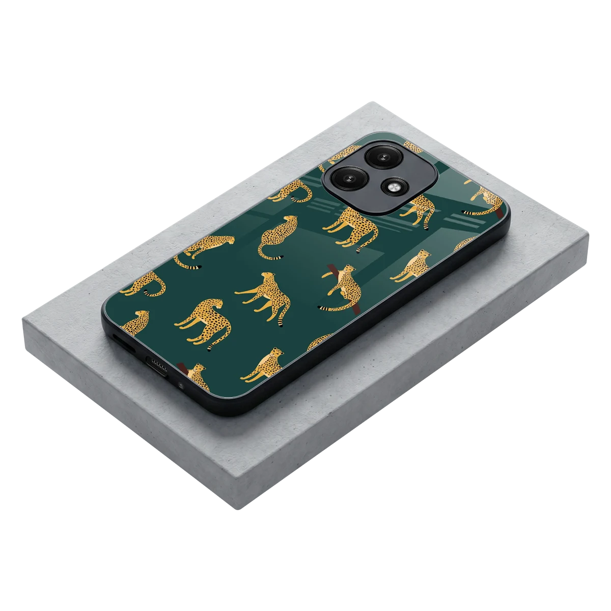 Fierce Spots stylish phone case for redmi 12 5g | glossy glass and slim fit