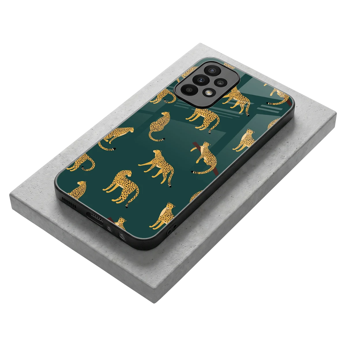 Fierce Spots stylish phone case for samsung galaxy a23 | glossy glass and slim fit