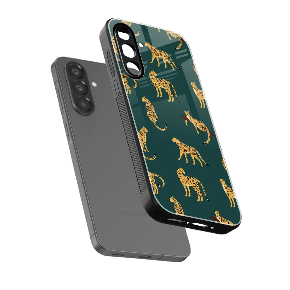 Fierce Spots sleek samsung galaxy a17 5g cover with tempered glass back and TPU edges