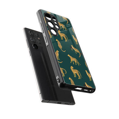 Fierce Spots sleek samsung galaxy s25 ultra cover with tempered glass back and TPU edges