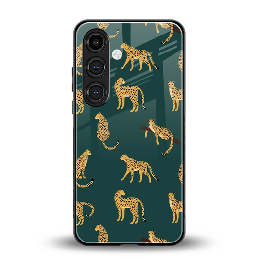 Fierce Spots back phone cover | glass case for samsung galaxy s24 plus