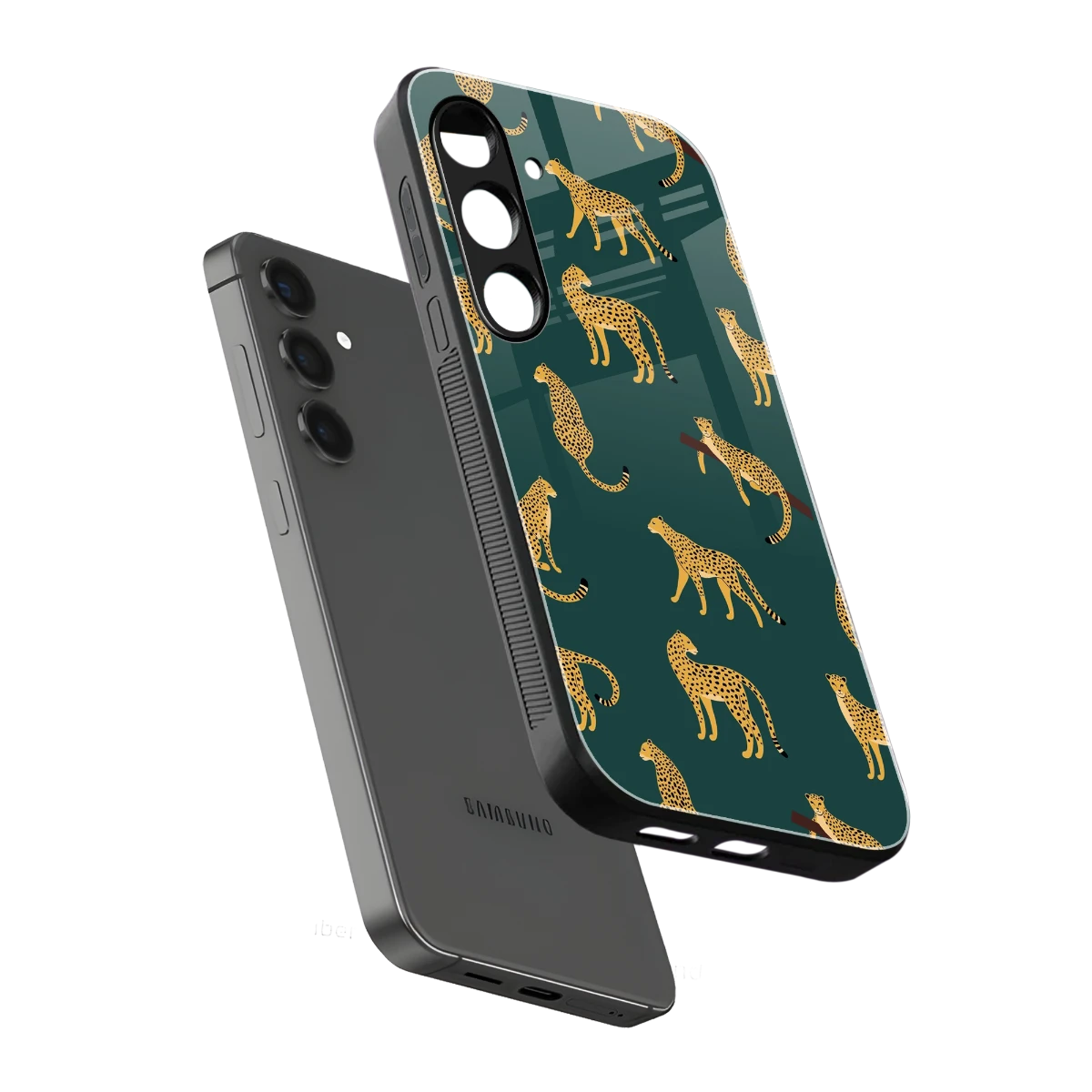 Fierce Spots sleek samsung galaxy s25 cover with tempered glass back and TPU edges