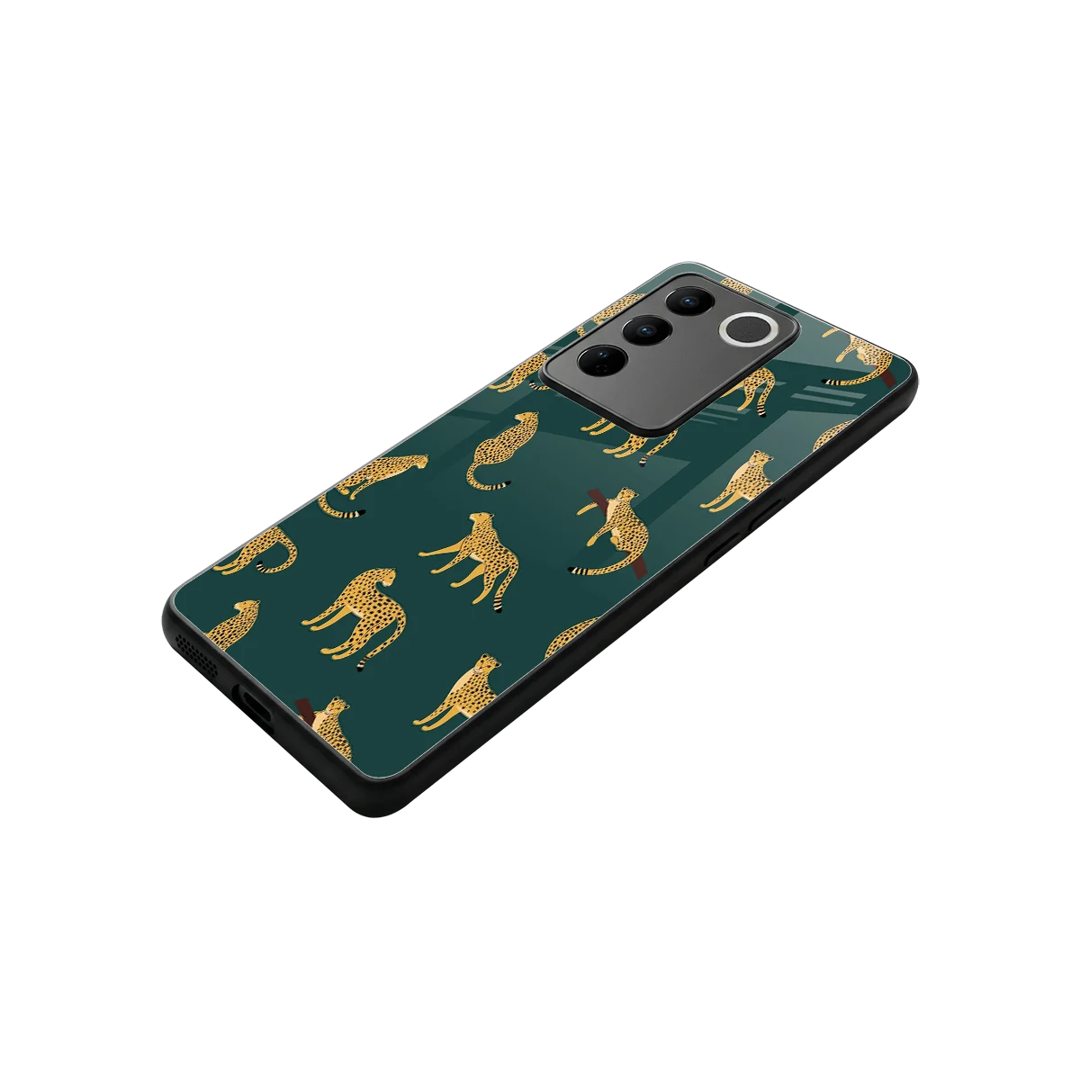 Fierce Spots stylish phone case for vivo v27 5g | glossy glass and slim fit