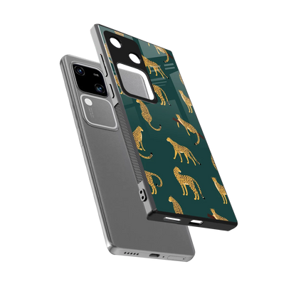 Fierce Spots sleek vivo v30 cover with tempered glass back and TPU edges