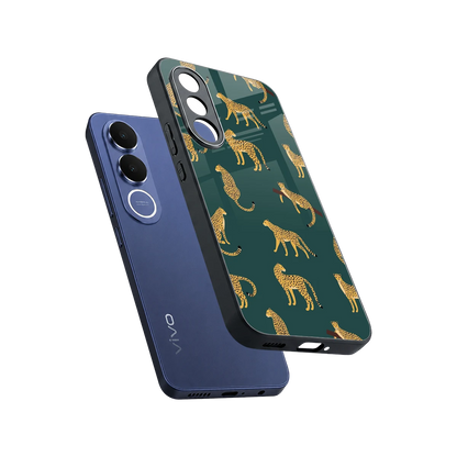 Fierce Spots sleek vivo v70 fe cover with tempered glass back and TPU edges