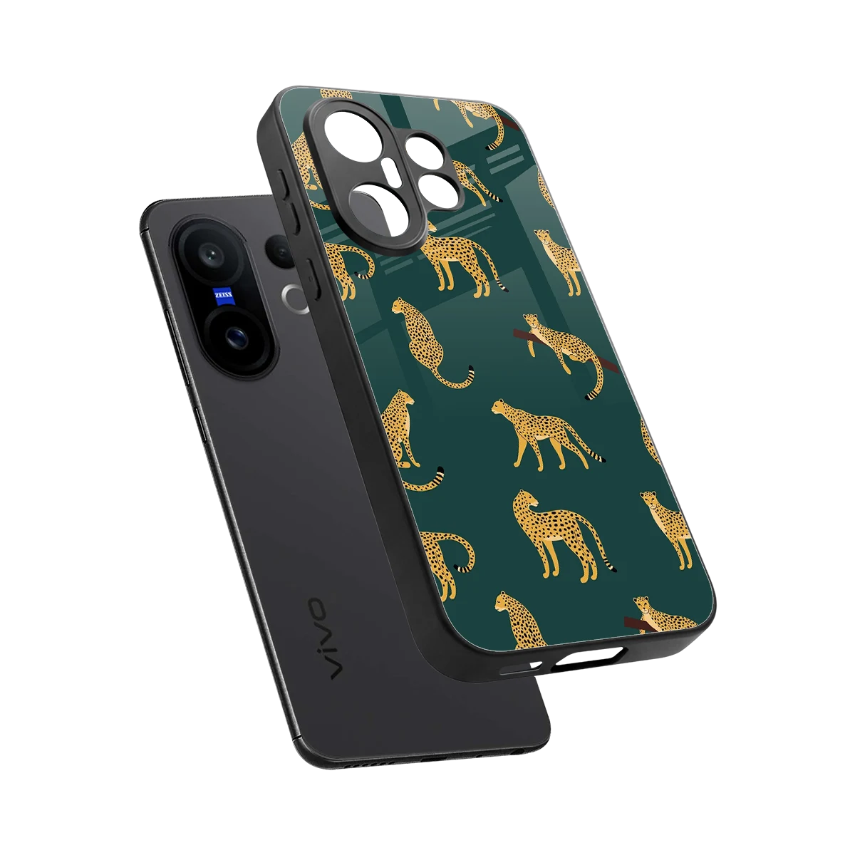 Fierce Spots sleek vivo x200 fe cover with tempered glass back and TPU edges