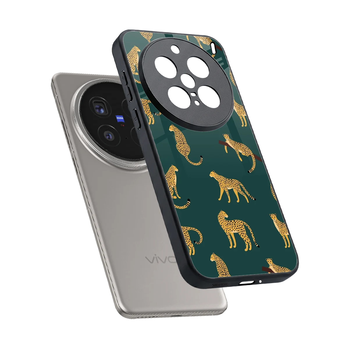 Fierce Spots sleek vivo x200 pro cover with tempered glass back and TPU edges