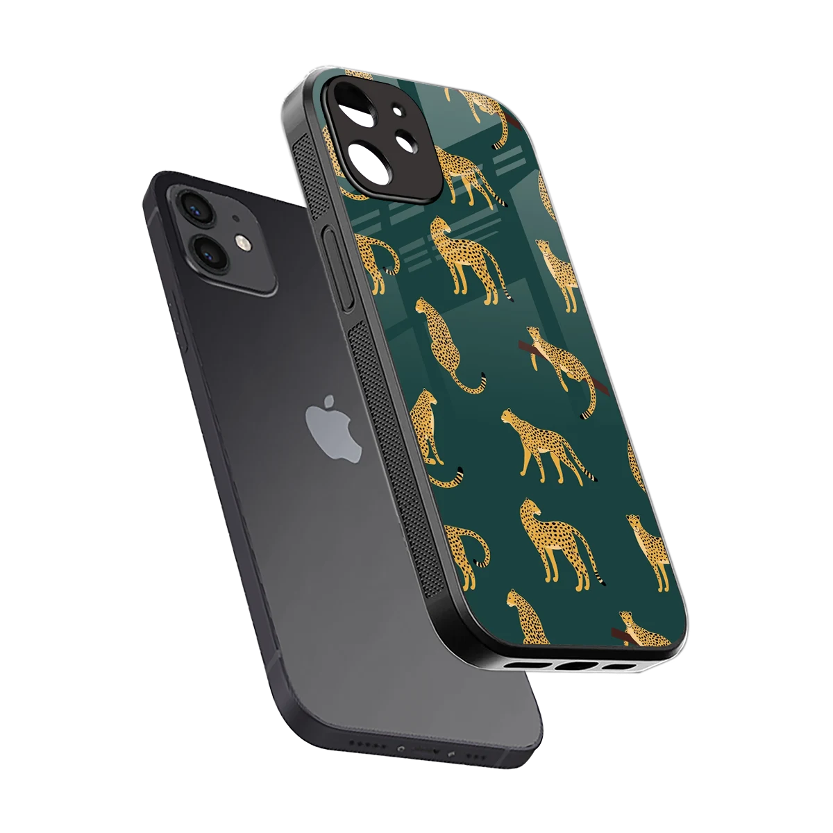 Fierce Spots sleek iphone 12 cover with tempered glass back and TPU edges