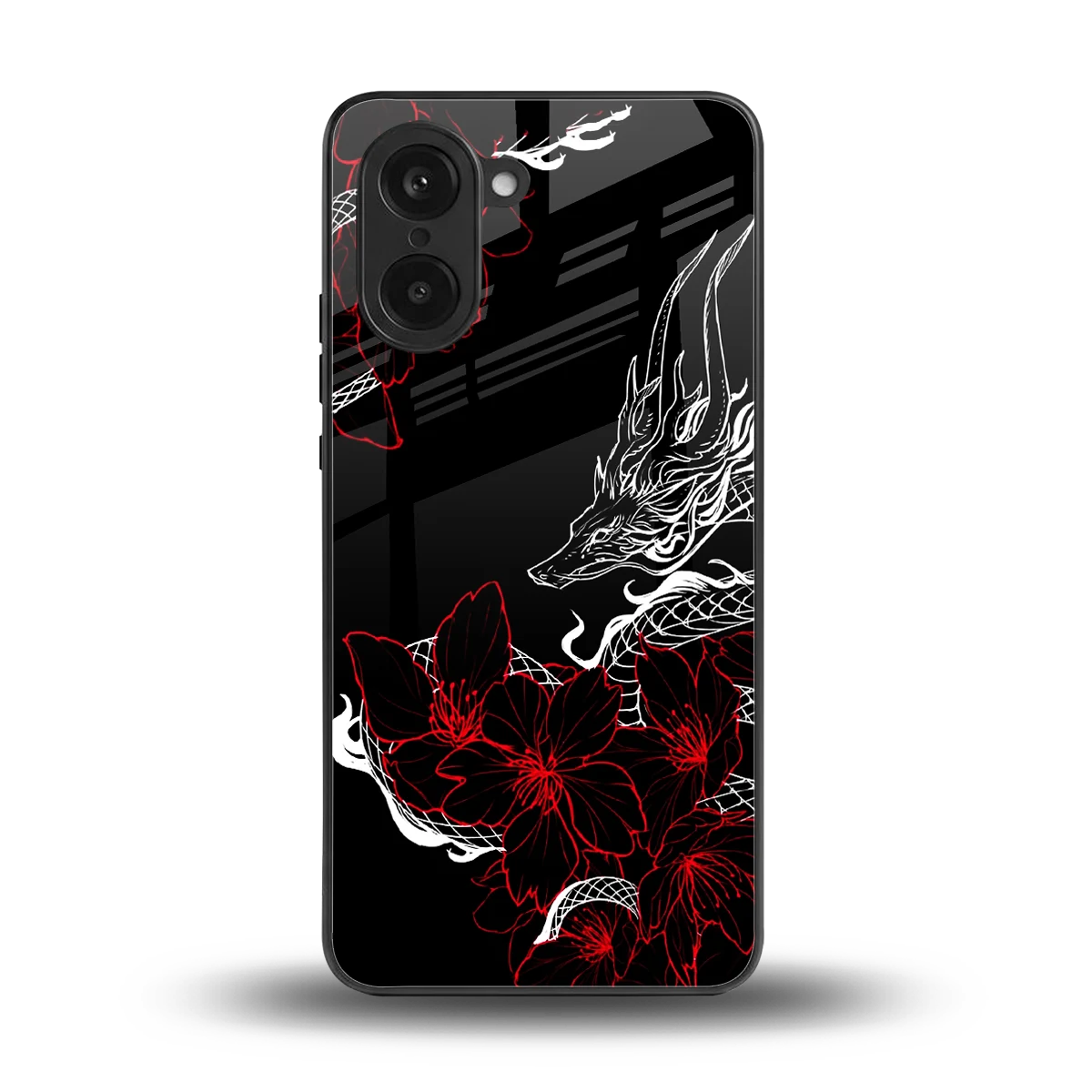Fiery Petals back phone cover | glass case for oneplus nord ce5 5g