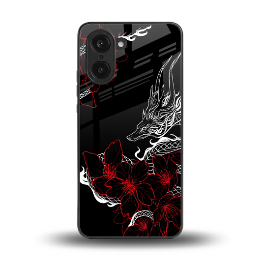 Fiery Petals back phone cover | glass case for oneplus nord ce5 5g