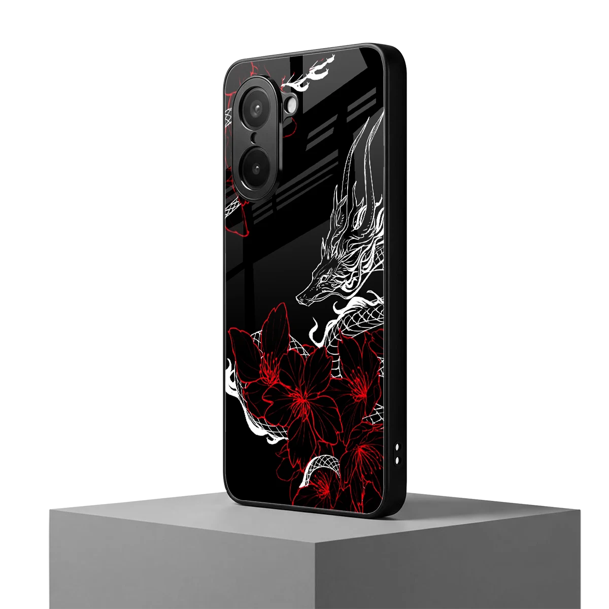 Fiery Petals oneplus nord ce5 5g mobile cover | shockproof glass phone case
