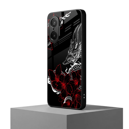 Fiery Petals oneplus nord ce5 5g mobile cover | shockproof glass phone case