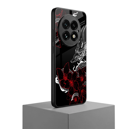 Fiery Petals oneplus 13 mobile cover | shockproof glass phone case