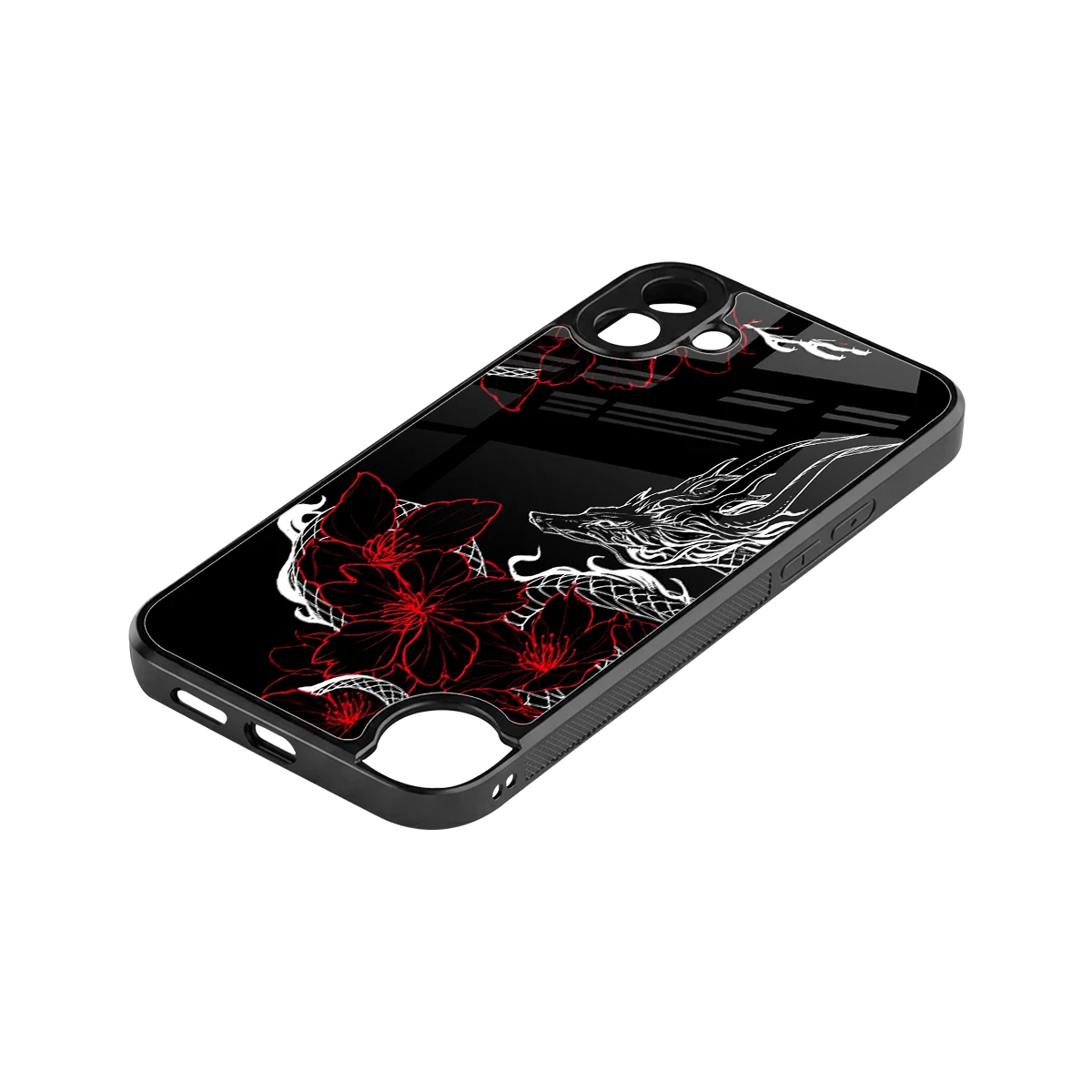 Fiery Petals stylish phone case for cmf nothing phone 1 | glossy glass and slim fit