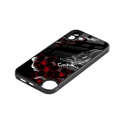 Fiery Petals stylish phone case for cmf nothing phone 1 | glossy glass and slim fit