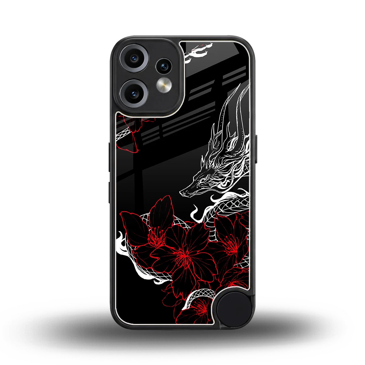 Fiery Petals back phone cover | glass case for cmf nothing phone 2 pro