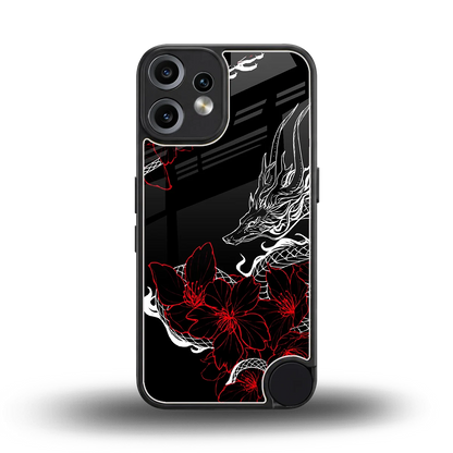 Fiery Petals back phone cover | glass case for cmf nothing phone 2 pro
