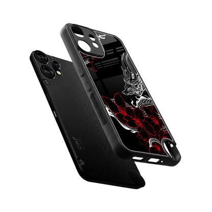 Fiery Petals sleek cmf nothing phone 2 pro cover with tempered glass back and TPU edges