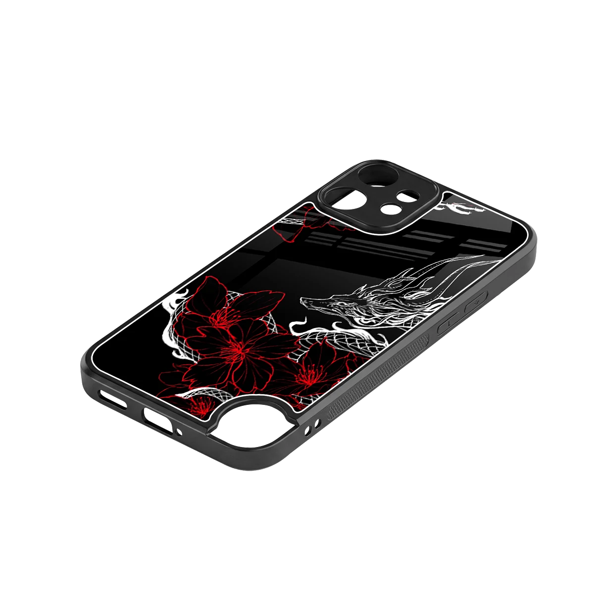 Fiery Petals stylish phone case for cmf nothing phone 2 pro | glossy glass and slim fit