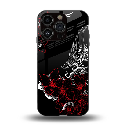 Fiery Petals back phone cover | glass case for iphone 13 pro