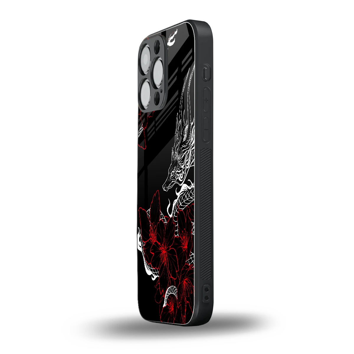 Fiery Petals iphone 15 pro max mobile cover | shockproof glass phone case