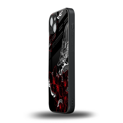 Fiery Petals iphone 15 mobile cover | shockproof glass phone case