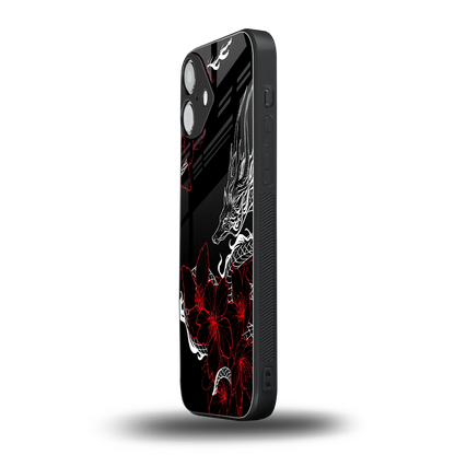 Fiery Petals iphone 16 plus mobile cover | shockproof glass phone case