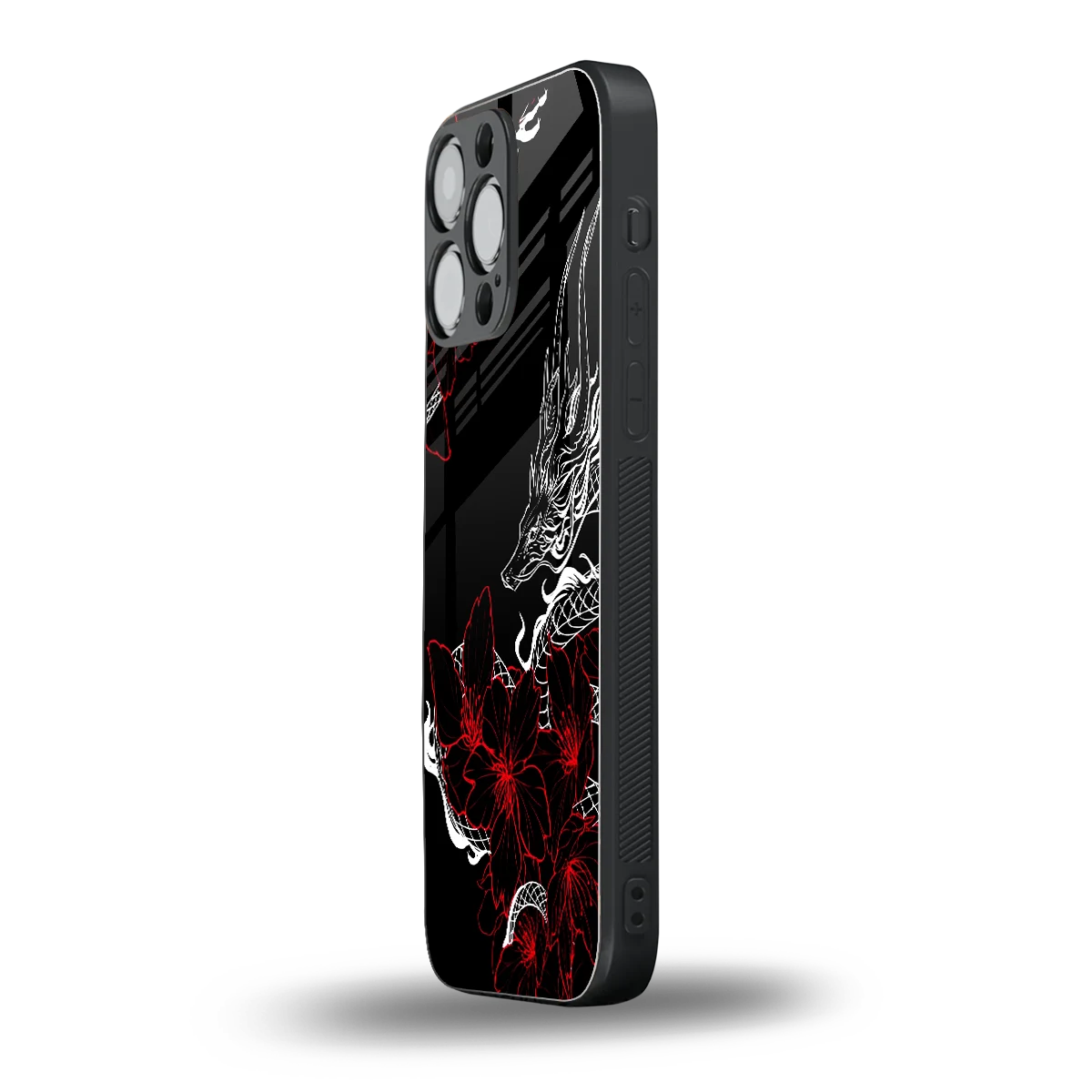 Fiery Petals iphone 16 pro max mobile cover | shockproof glass phone case