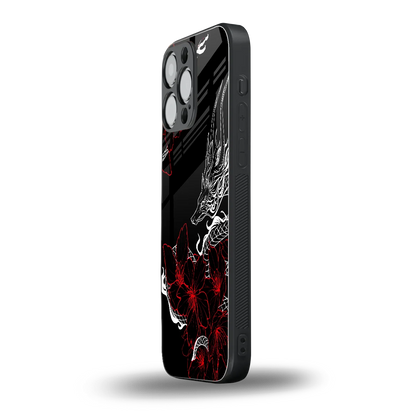 Fiery Petals iphone 16 pro max mobile cover | shockproof glass phone case