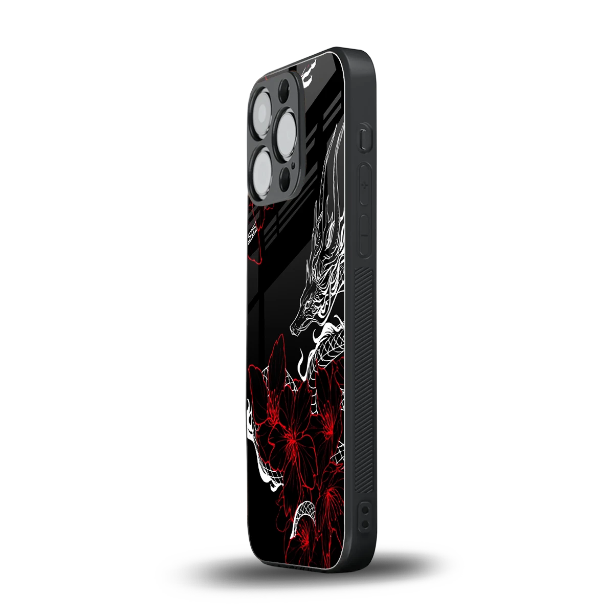 Fiery Petals iphone 16 pro mobile cover | shockproof glass phone case