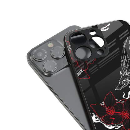 Fiery Petals stylish phone case for iphone 16 pro max | glossy glass and slim fit